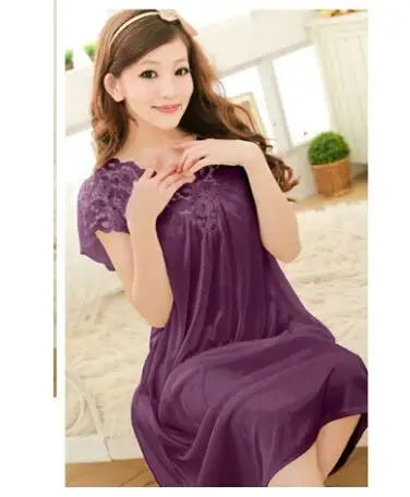 Chemise de Nuit Grande Taille Femme – Tissu Soyeux