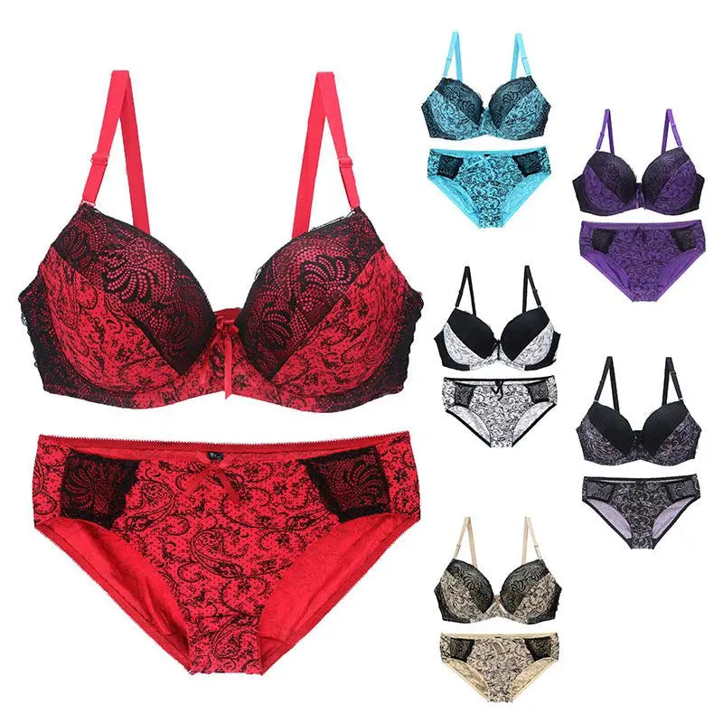 Ensemble Lingerie Femme – Soutien-Gorge Push-Up et Culotte