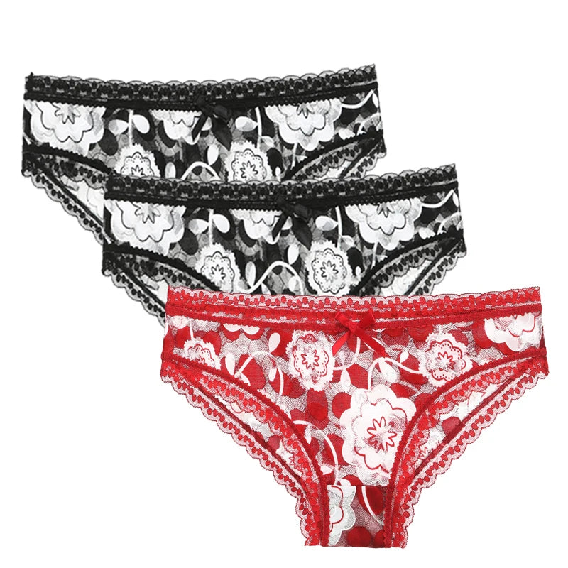 Lot de 3 Culottes Femme – Motifs Floraux