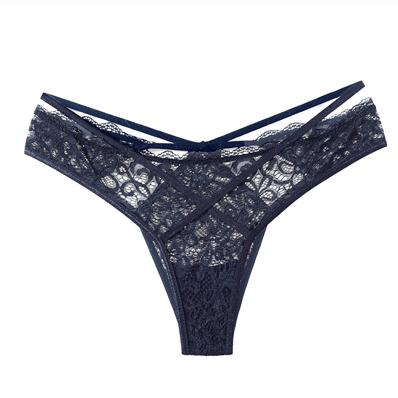 Culotte Dentelle Femme – Transparence et Bandes Croisées
