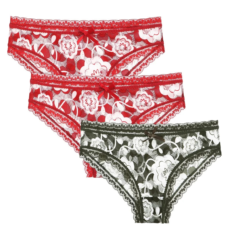 Lot de 3 Culottes Femme – Motifs Floraux