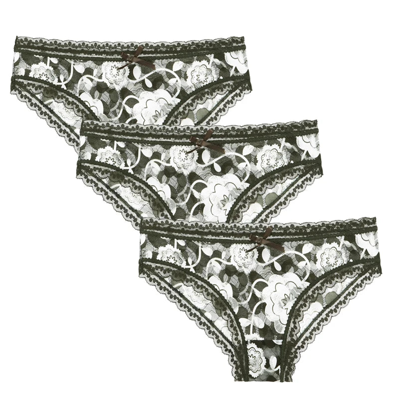 Lot de 3 Culottes Femme – Motifs Floraux