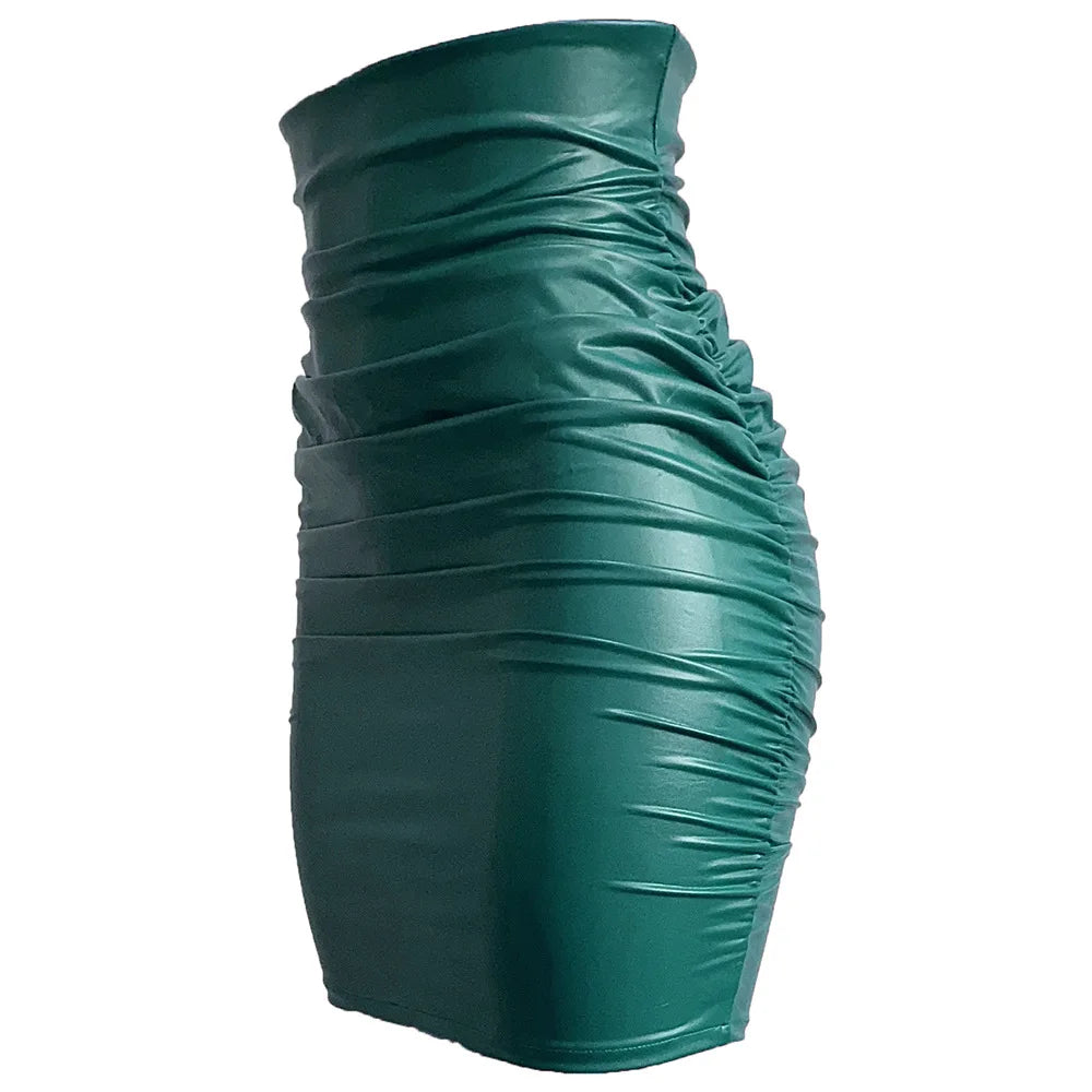 Mini-Jupe Noire Femme – Similicuir Taille Haute