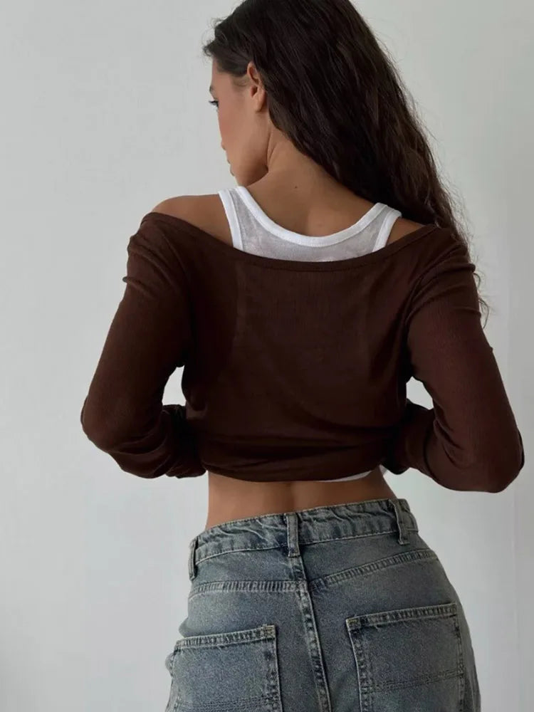 T-Shirt Femme – Manches Longues et Coupe Décontractée