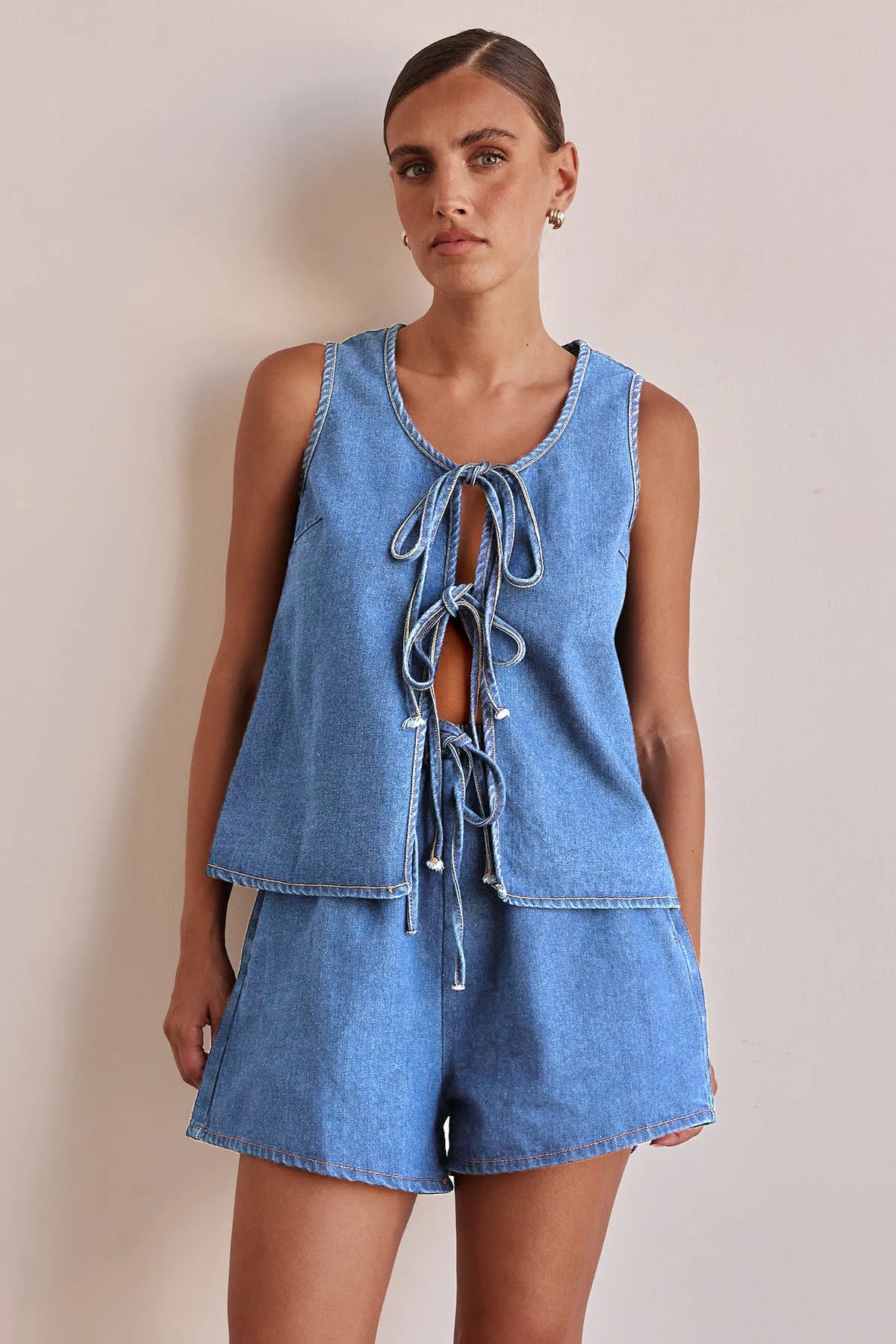 Ensemble 2 Pièces en Jean Femme – Short Ample