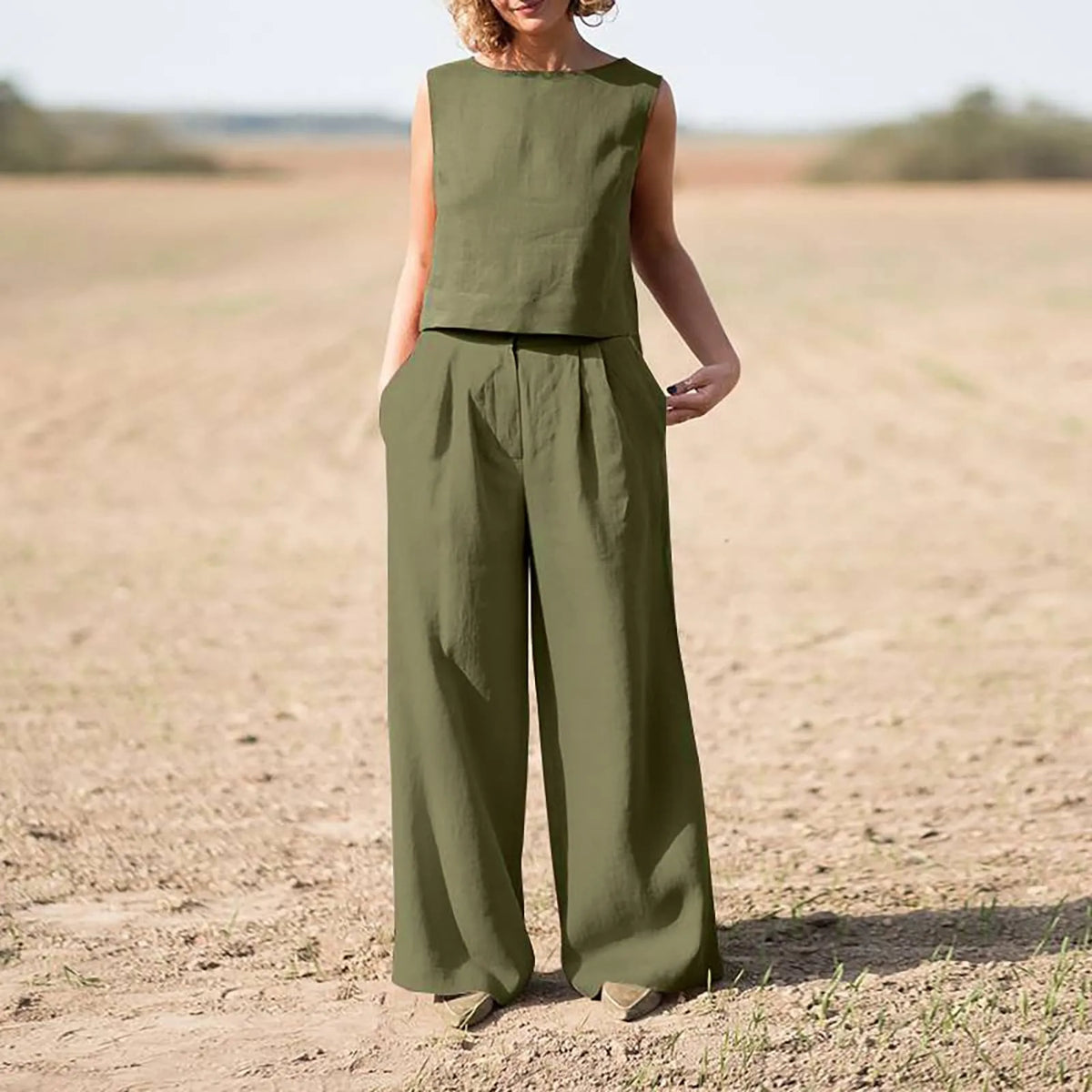Ensemble Femme 2 Pièces – Coton et Lin