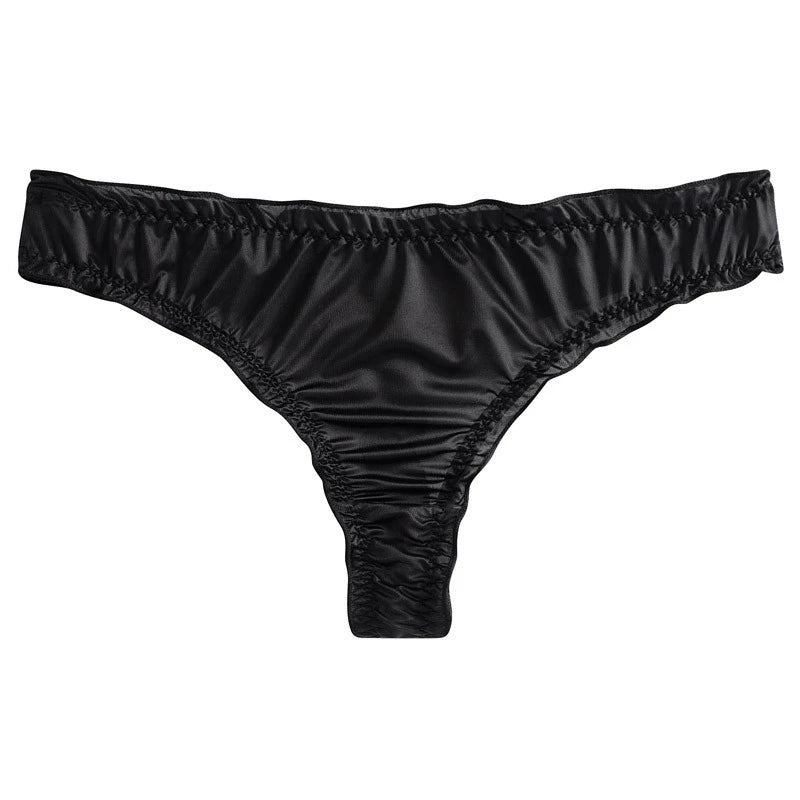 String Tanga Ultra-Fin Femme – Effet Soie Glacée
