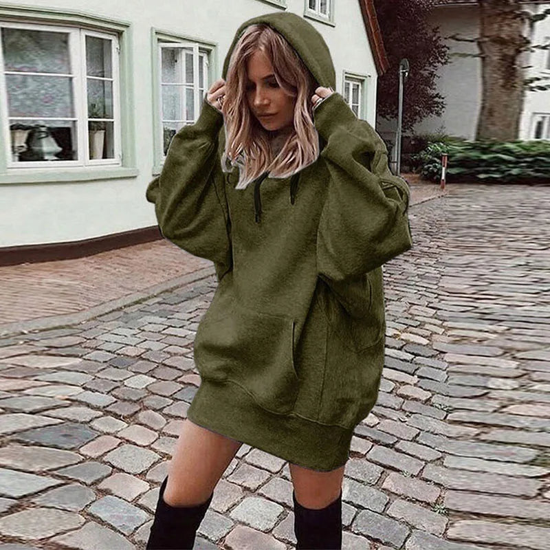 Robe Sweat à Capuche Femme – Oversize