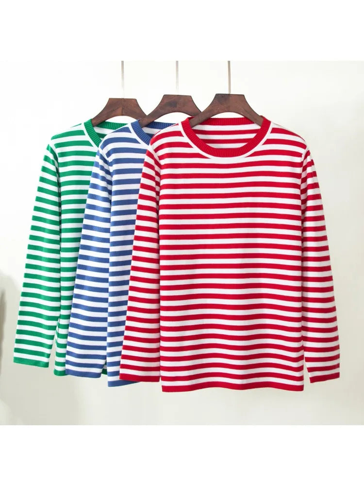 Pull Rayé Femme – Maille Élégante