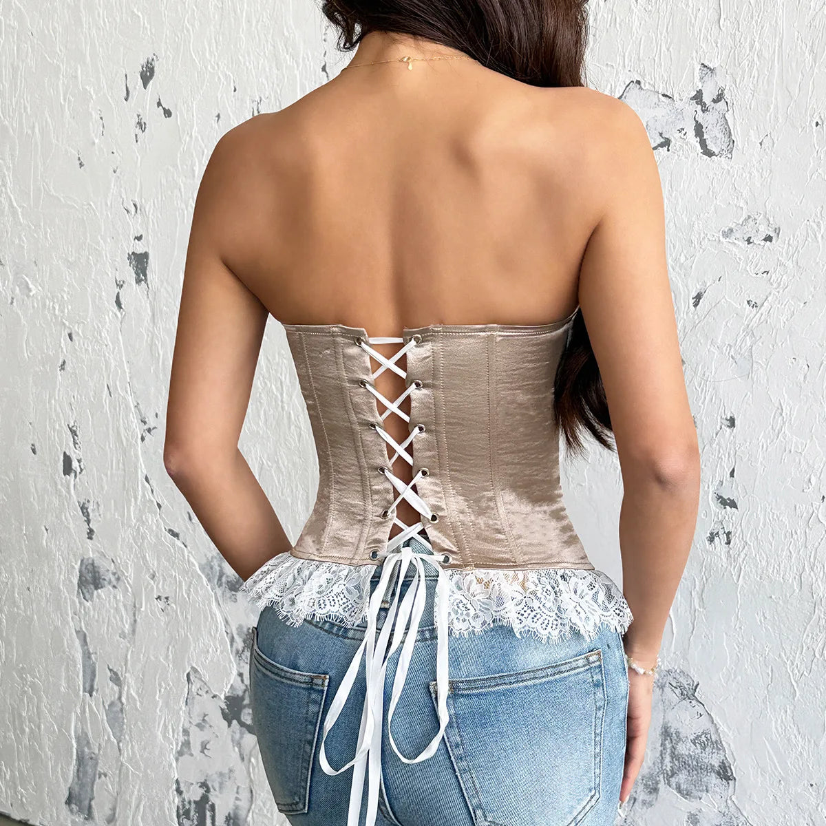 Débardeur Femme – Satin et Dentelle