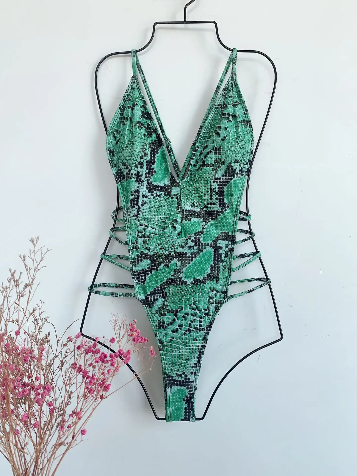 Maillot de Bain 1 Pièce Femme – Imprimé Serpent