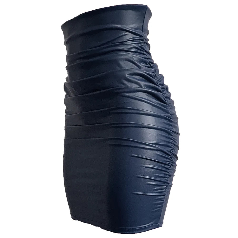 Mini-Jupe Noire Femme – Similicuir Taille Haute