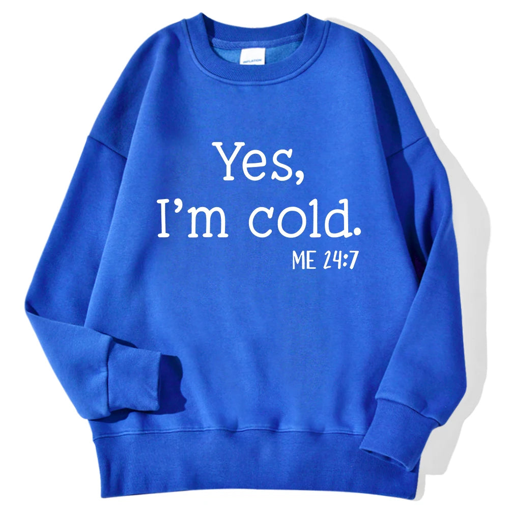 Sweat « Oui, j’ai froid » Polaire Oversize – Confort & Humour pour Femmes