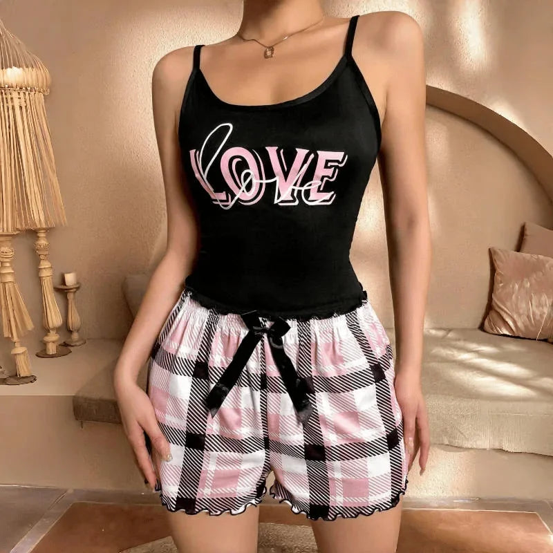 Pyjama 2 Pièces Femme – Débardeur et Short