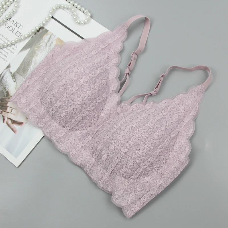 Soutien-Gorge Push-Up Brodé Femme – Sans Couture