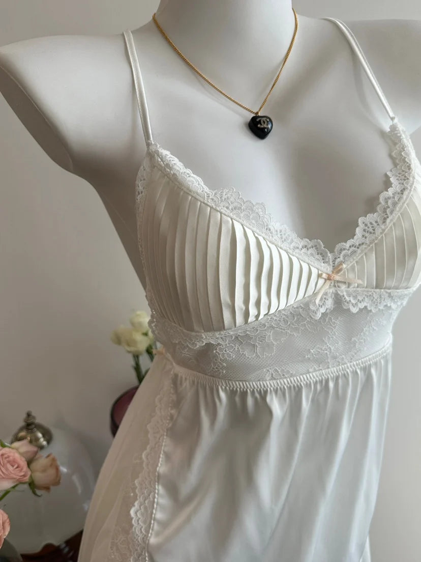 Nuisette à Volants Femme – Col V