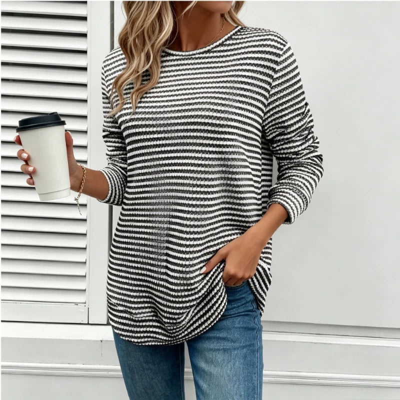 Pull Rayé Ajouré Femme – Style Chic
