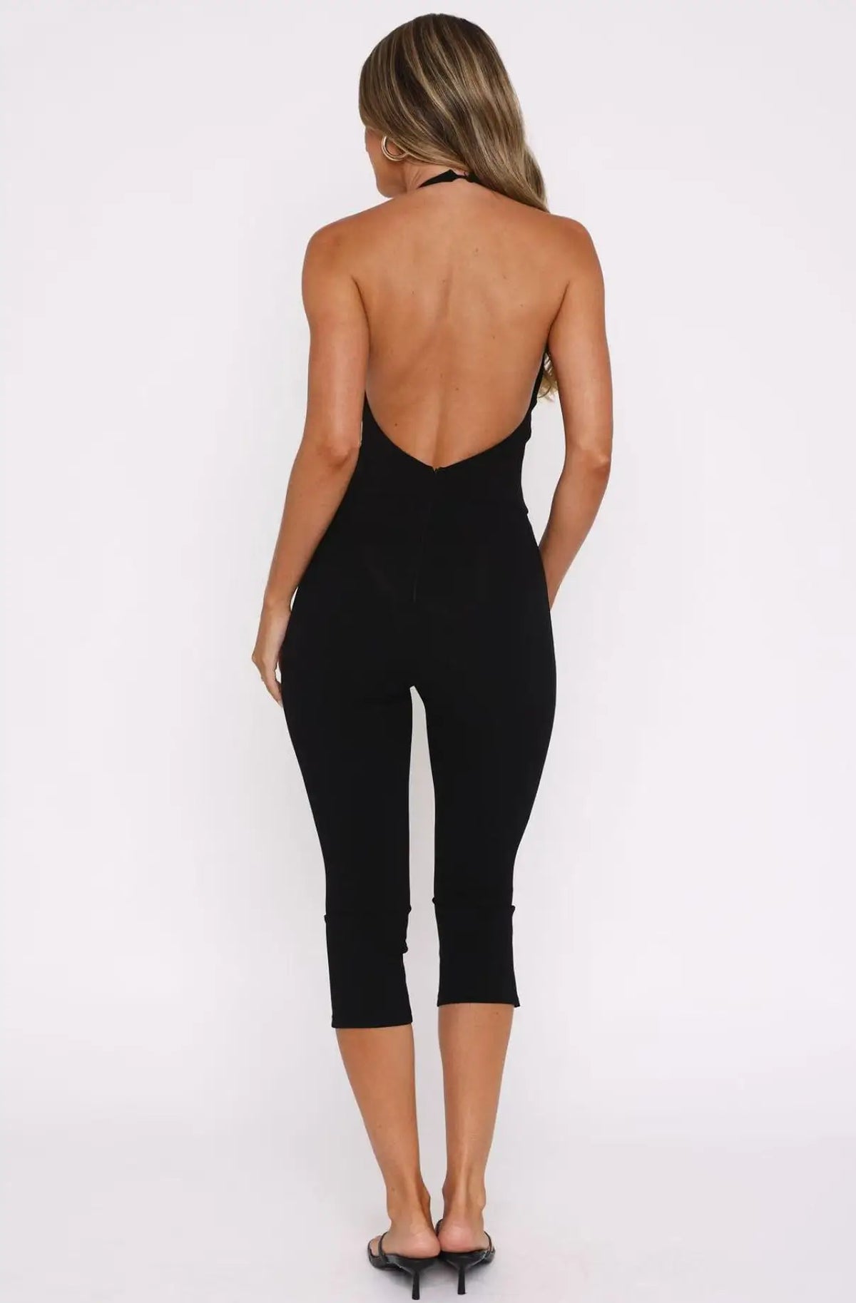 Combinaison Moulante Noire Femme – Dos Nu
