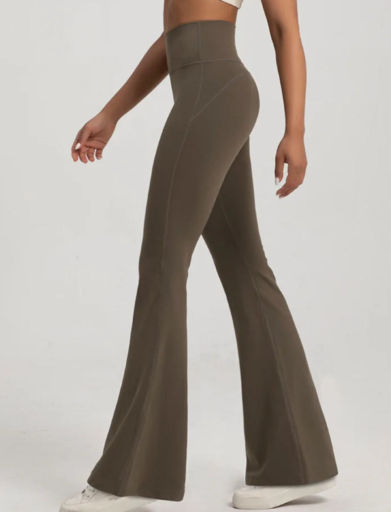 Pantalon Yoga Évasé Femme – Taille Haute et Push-Up