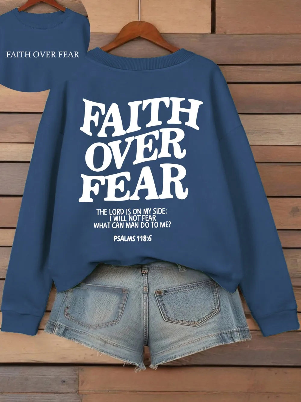 Sweat à Capuche Oversize Femme – Faith Over Fear