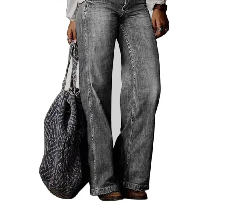 Jean Vintage Femme – Jambes Larges et Coupe Décontractée