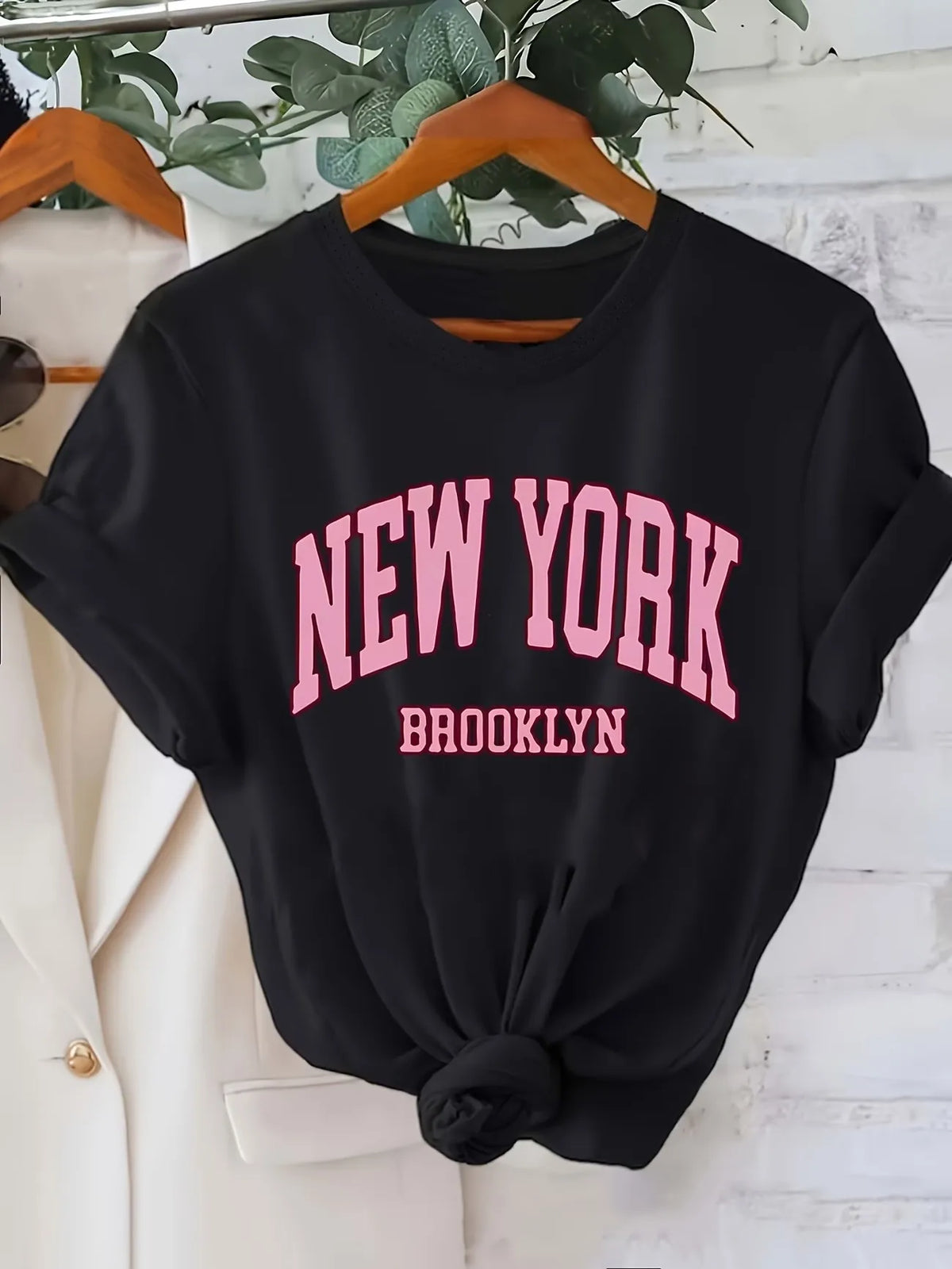 T-Shirt Femme – Imprimé New York Brooklyn Kawaii