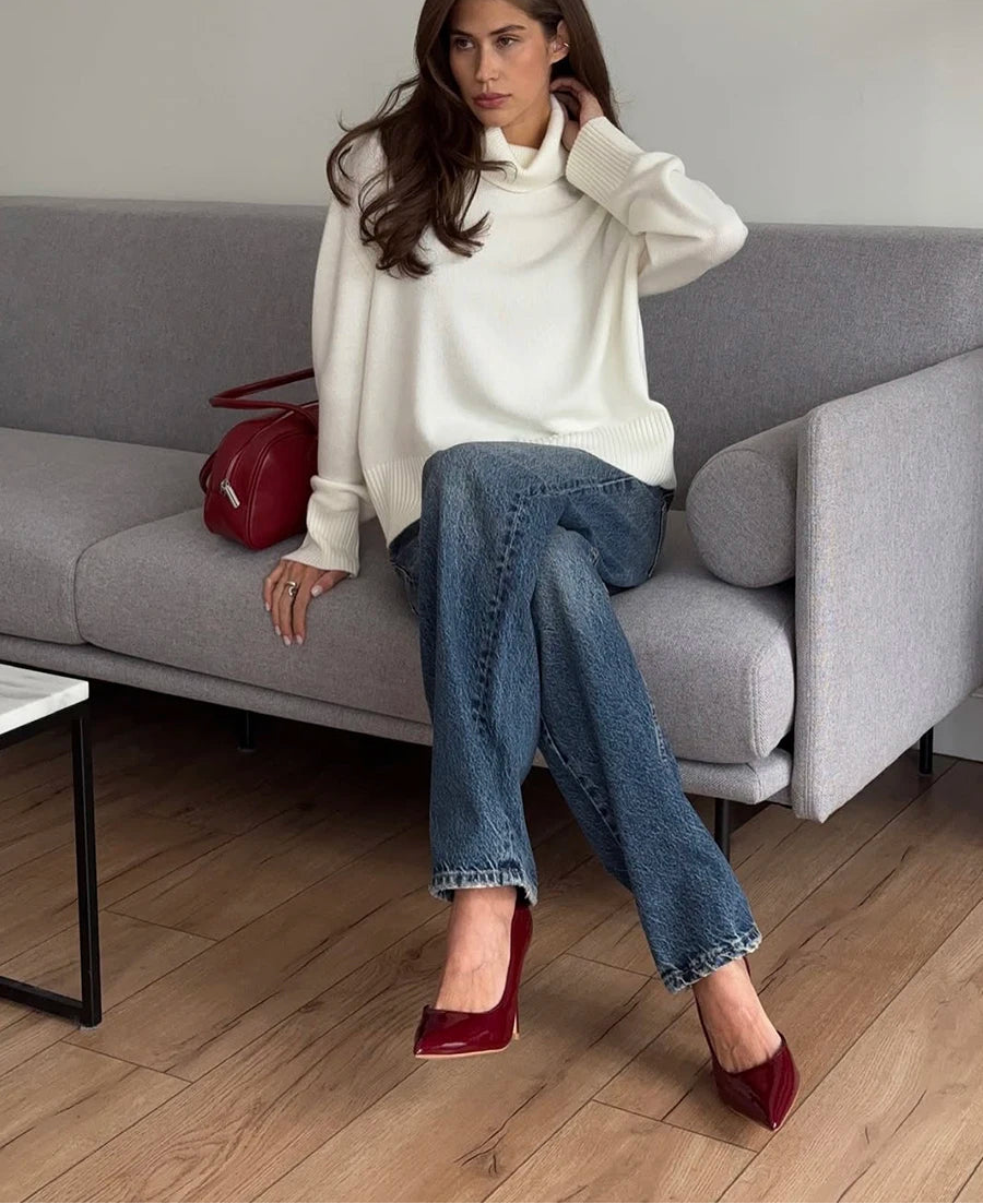Pull d’Hiver Femme – Maille Douce et Coupe Ample