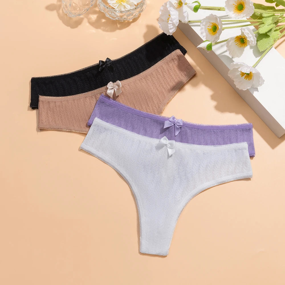 String Dentelle Femme – Motif Épi de Blé Ajouré