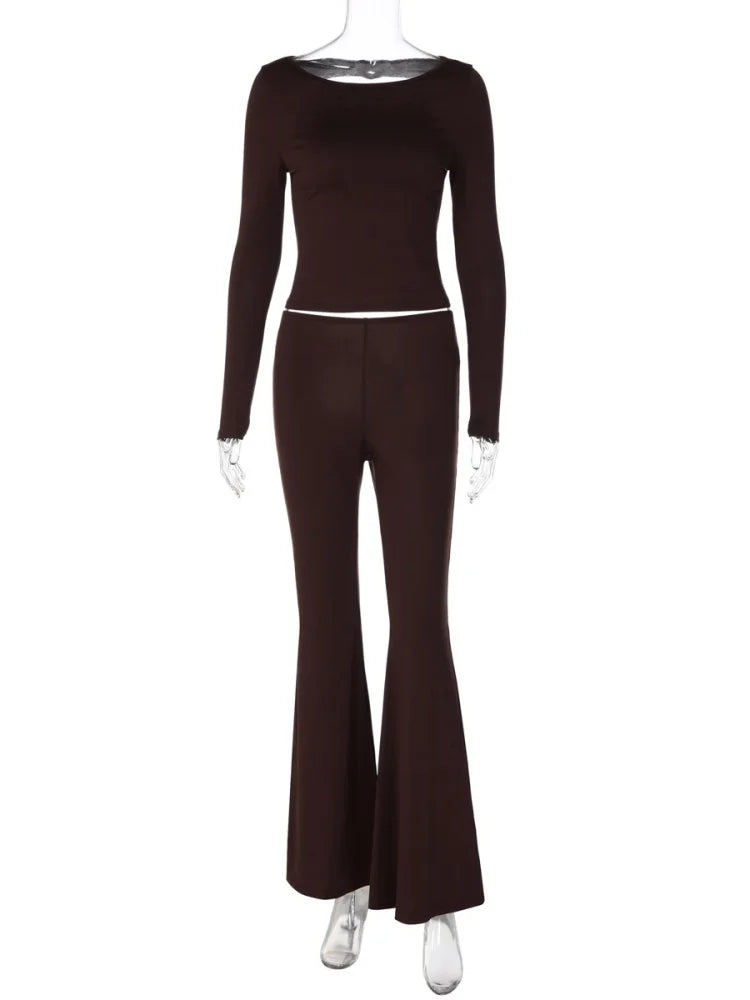 Ensemble Femme 2 Pièces Dos Nu avec Découpes