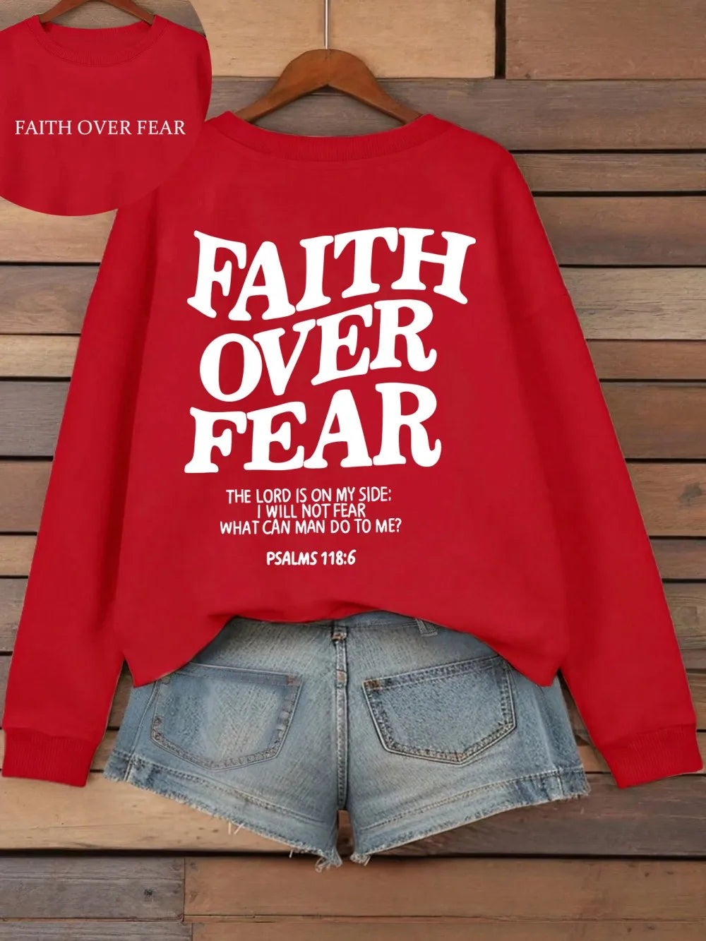 Sweat à Capuche Oversize Femme – Faith Over Fear