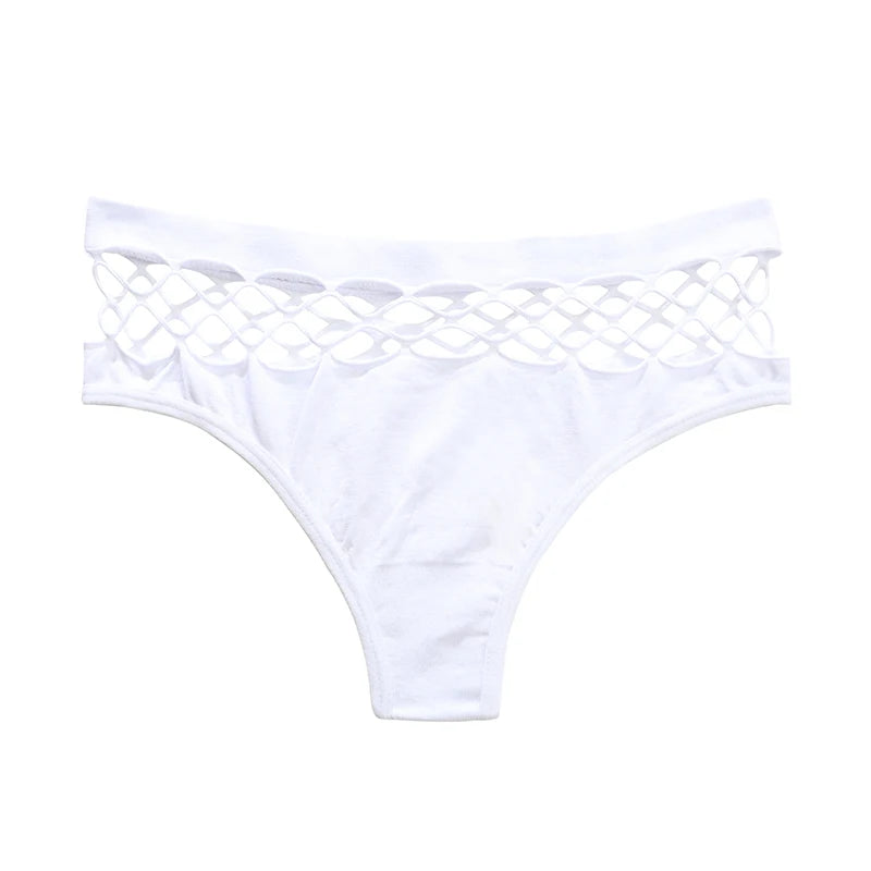 String Taille Haute Femme – Maille Ajourée Sans Couture