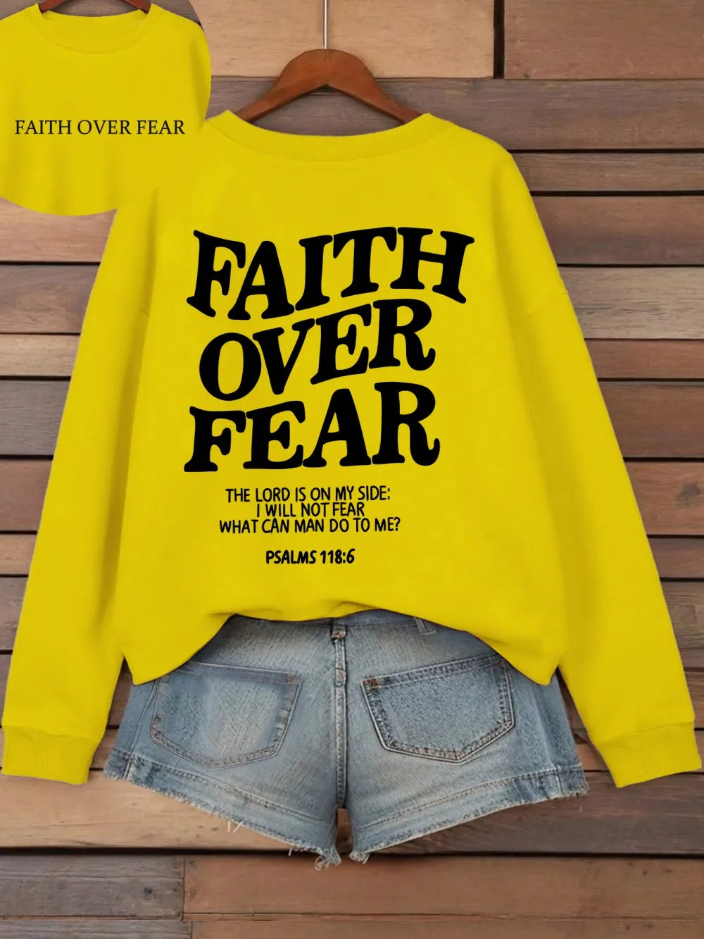Sweat à Capuche Oversize Femme – Faith Over Fear