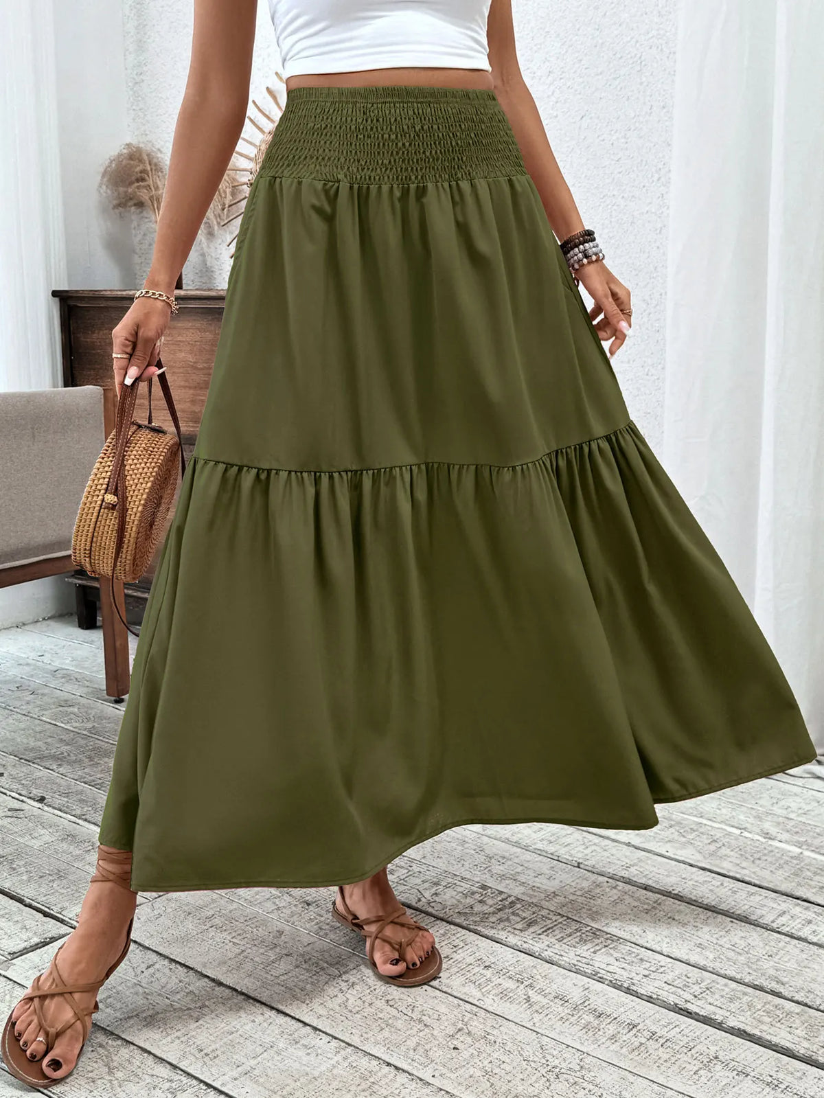 Jupe Longue Unie Femme