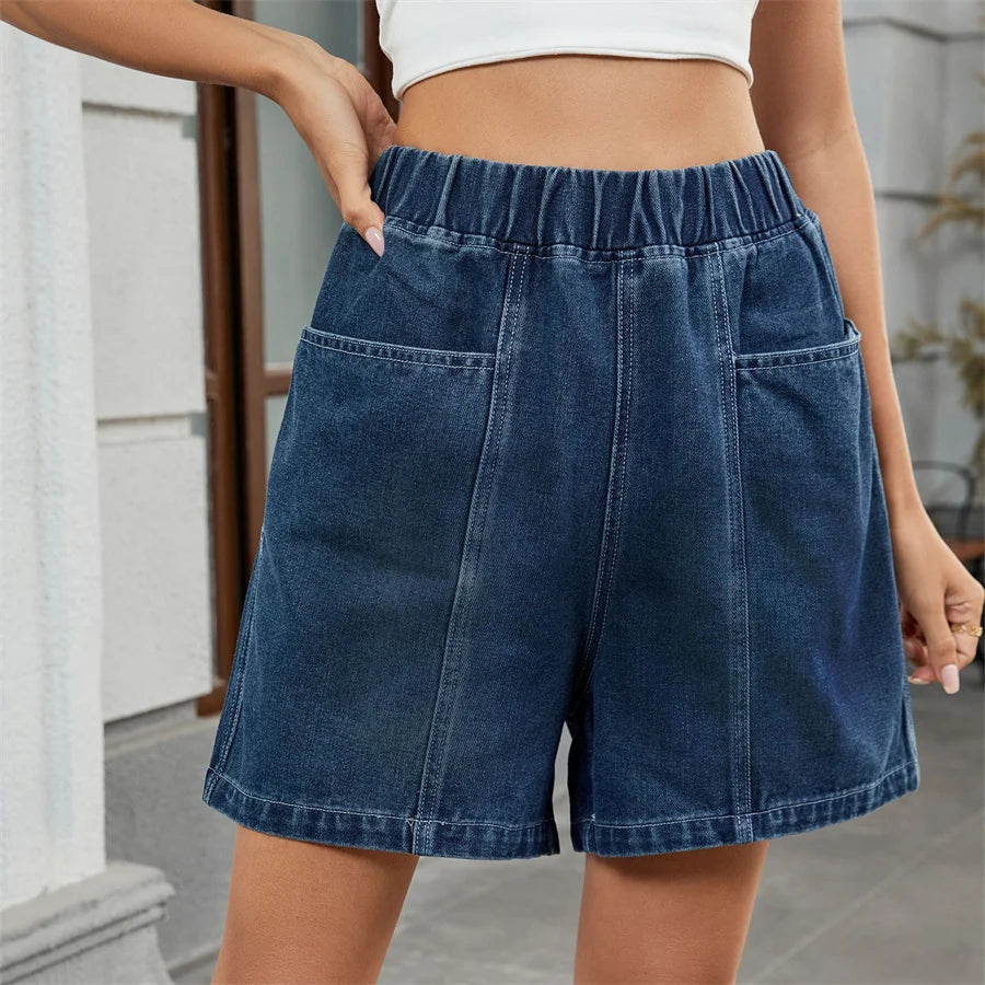 Short en Jean Femme – Taille Élastique