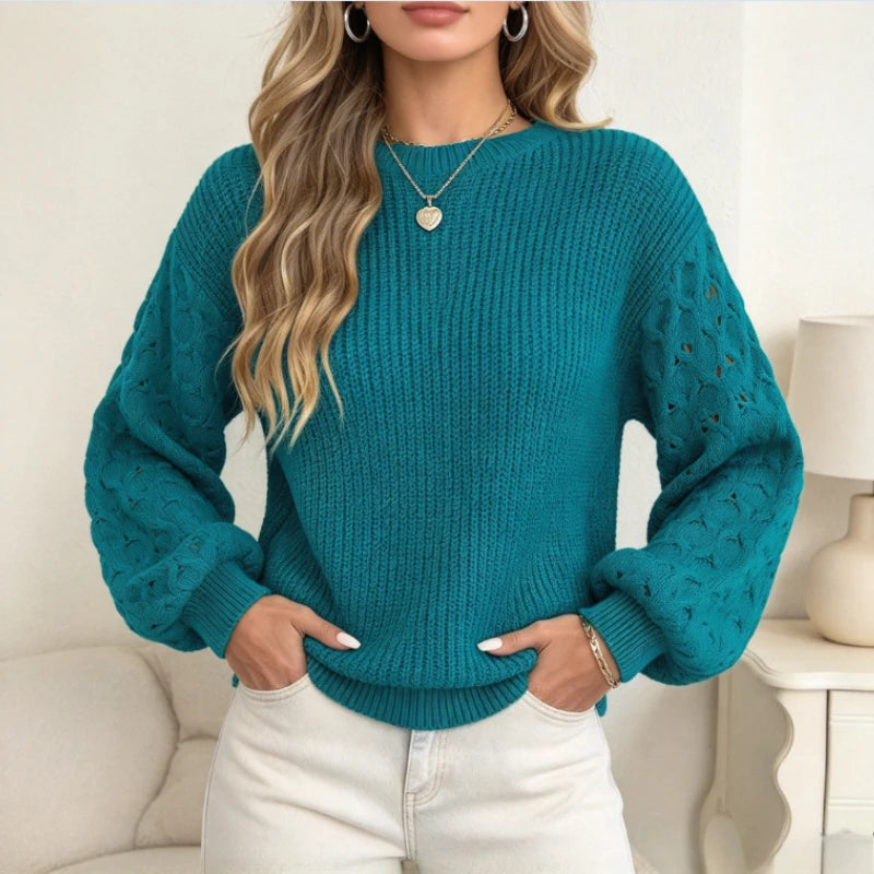 Pull Torsadé Femme – Maille et Col Rond