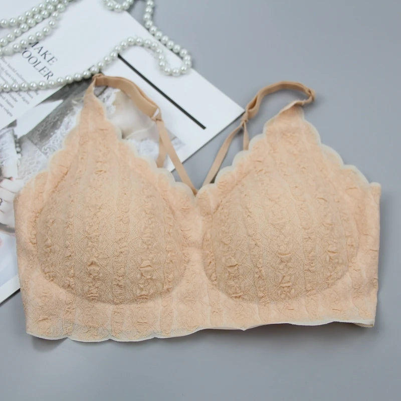 Soutien-Gorge Push-Up Brodé Femme – Sans Couture