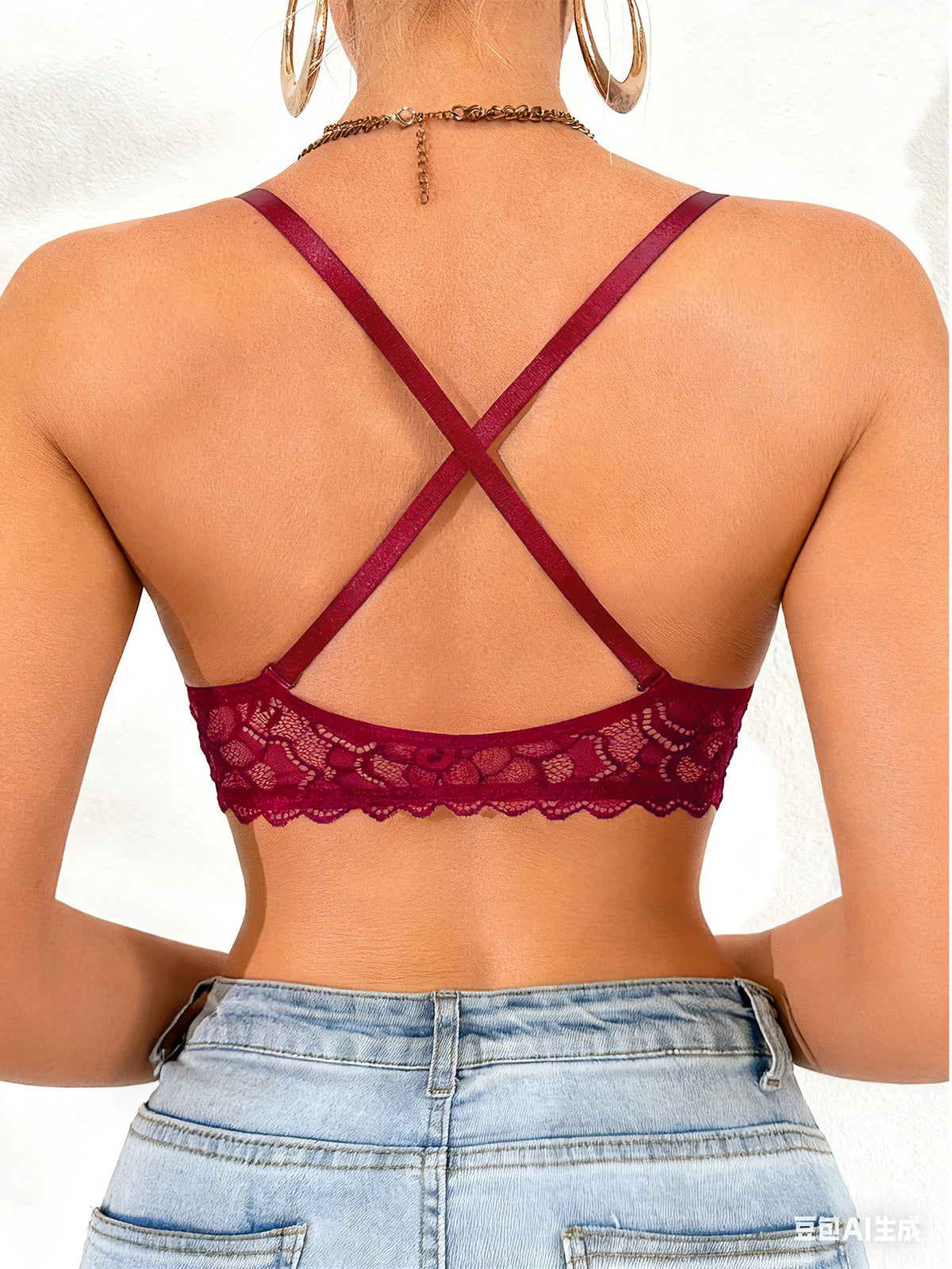 Soutien-Gorge Push-Up Femme – Dentelle et Fermeture Devant