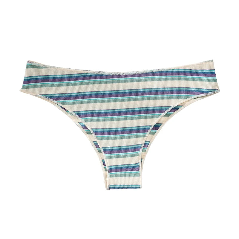 String Coton Femme – Rayures Arc-en-Ciel