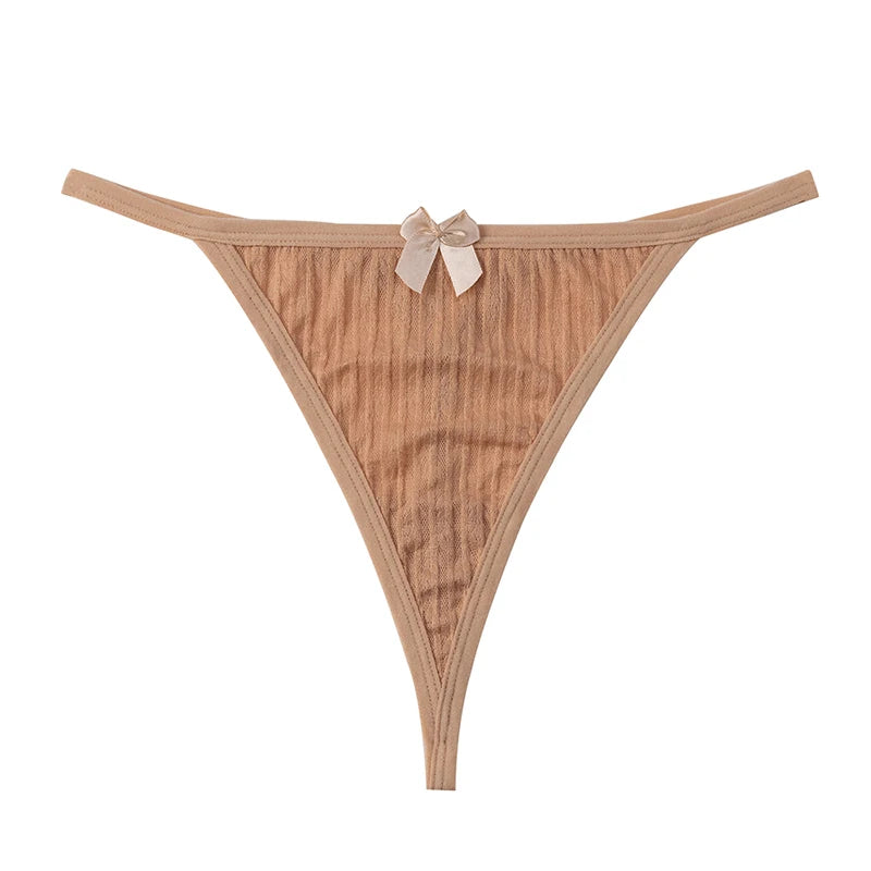 String Dentelle Femme – Motif Épi de Blé Ajouré