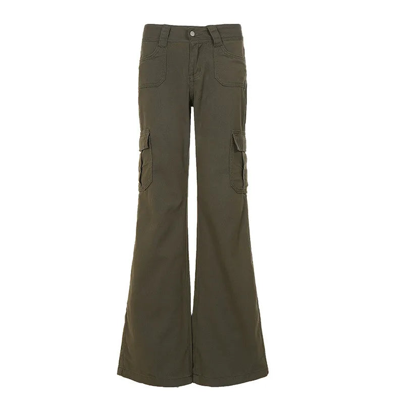 Jean Marron Droit Taille Basse – Style Urbain