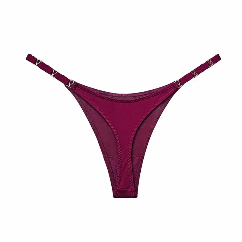 String Femme – Sans Couture et Boucle Métallique