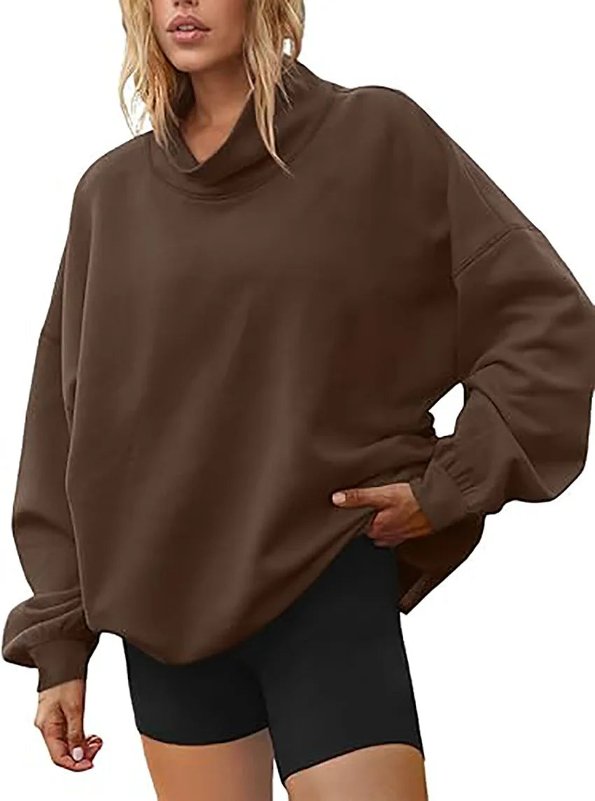 Sweat Uni Femme – Col Montant