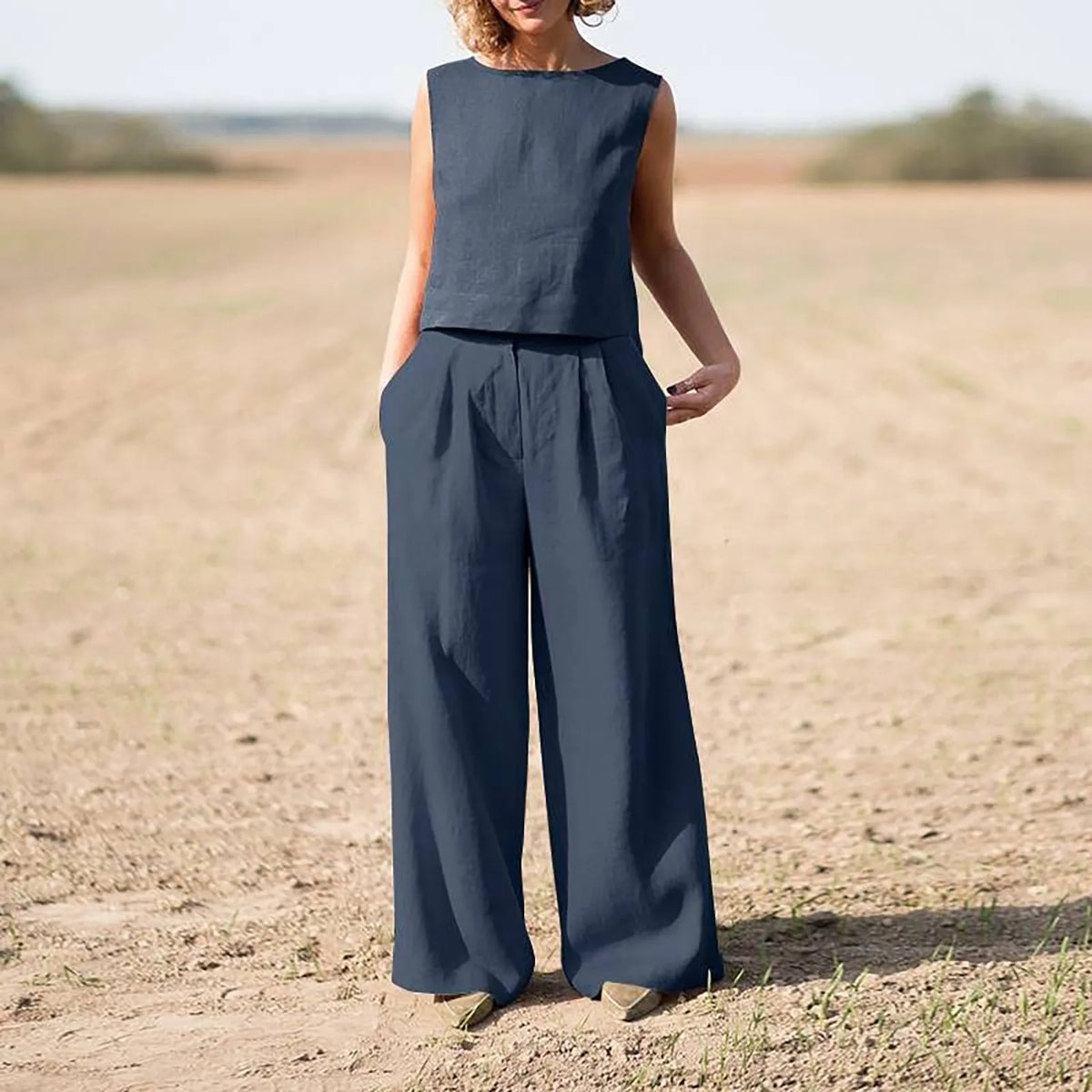 Ensemble Femme 2 Pièces – Coton et Lin