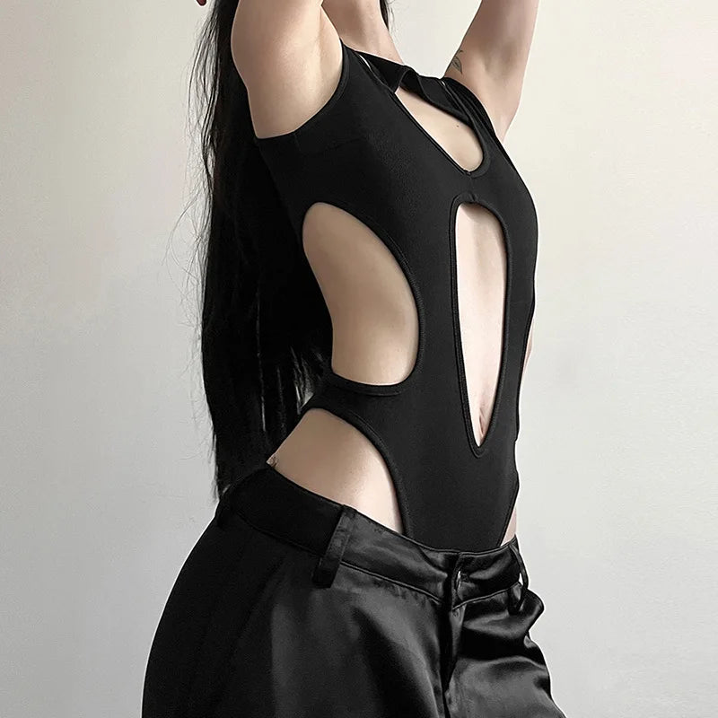 Body Noir Femme – Style Gothique Cyber