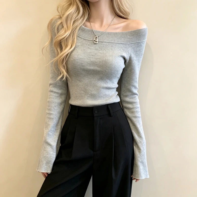 Pull Asymétrique Femme – Maille et Manches Longues