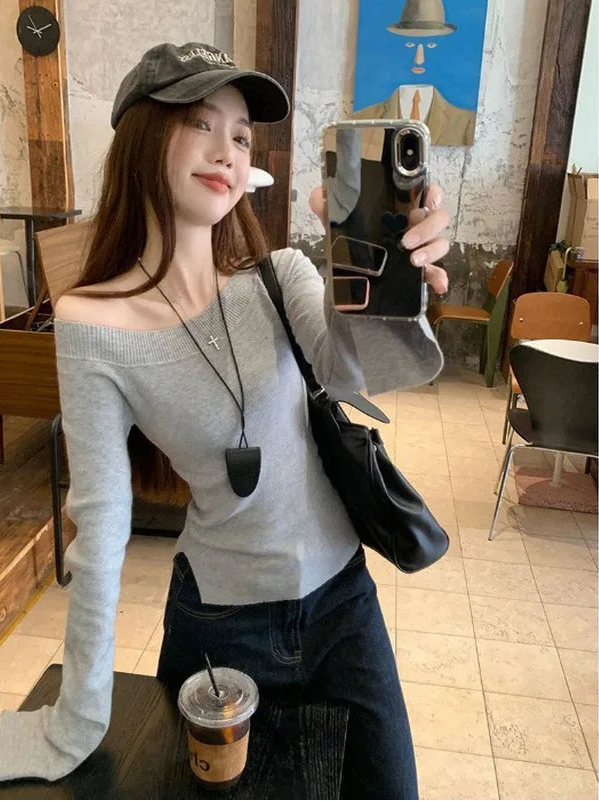 Pull Asymétrique Femme – Maille et Manches Longues