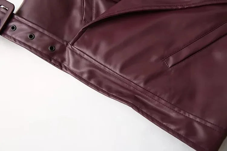 Veste Rétro Femme – Similicuir PU