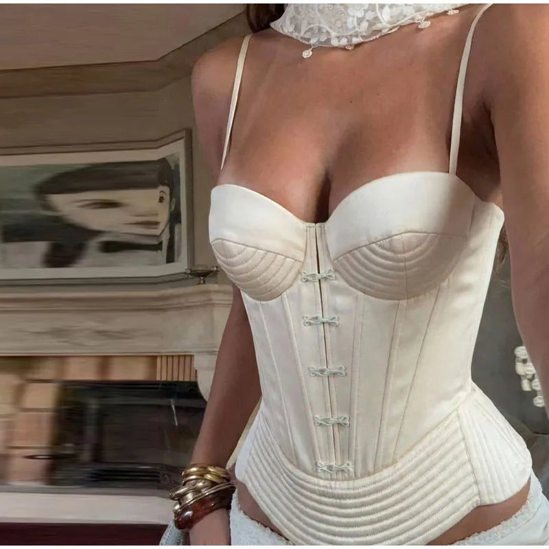 Débardeur Corset Femme – Satin Élégant