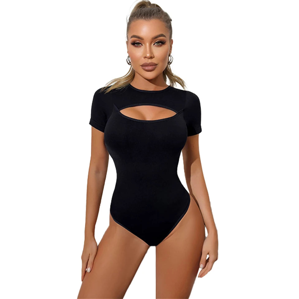 Body Gainant Femme – Manches Courtes et Maintien du Ventre