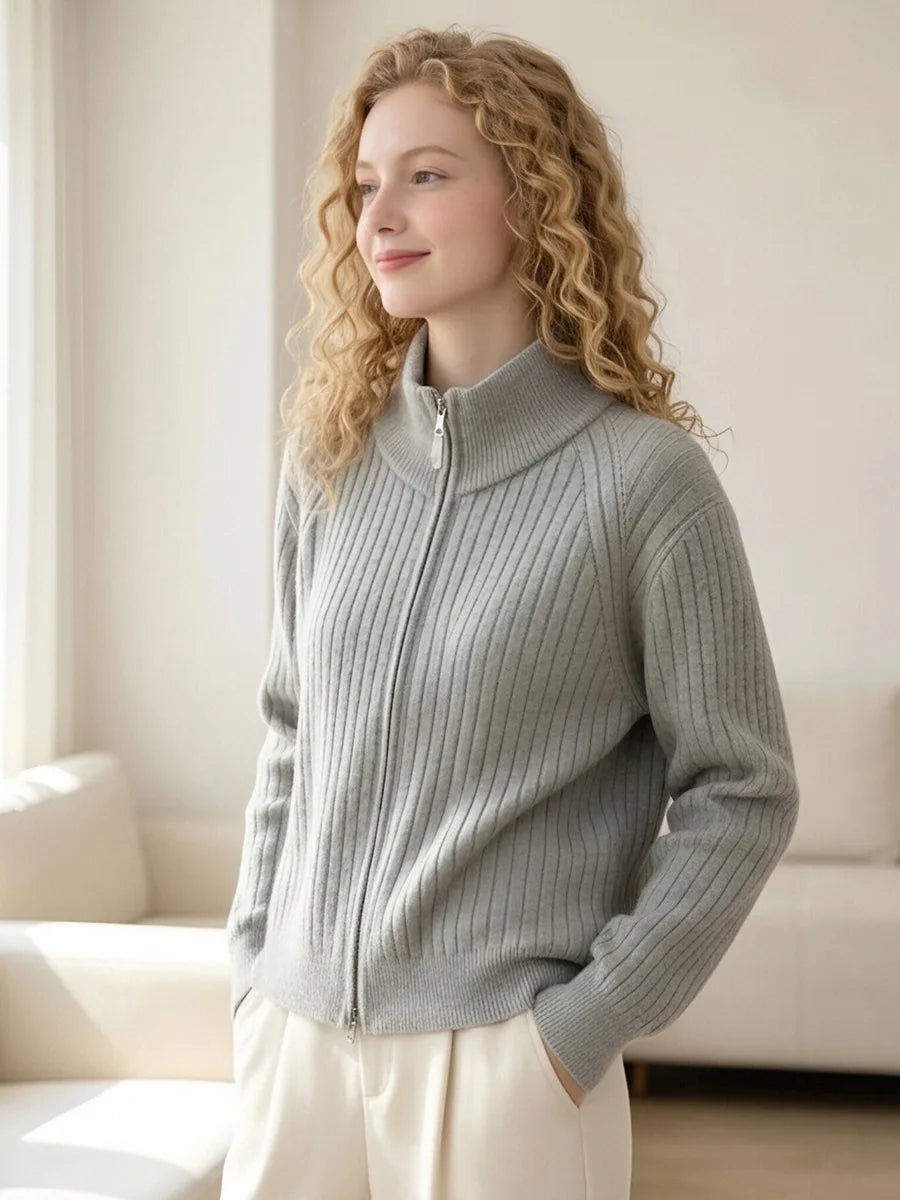 Cardigan Femme – Fermeture Zippée